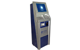 A8 telecom self service payment touchscreen kiosk with Cashcode cash acceptor, receipt printer and credit debit card reader
