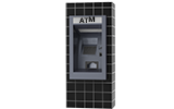 AW61 is an outdoor water proof cash dispensing wall through touchscreen ATM machine