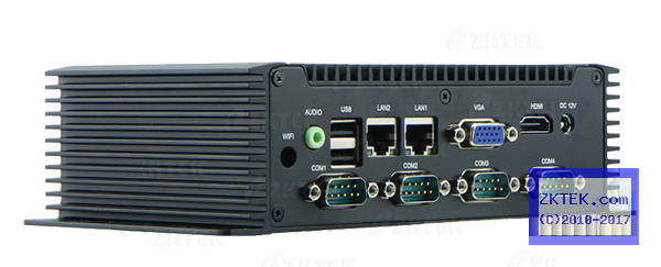B350 fanless Compact box IPC with 2 GbE, 6 COM and 8 USB2.0