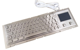 MKD2752 372.0x102.0mm kiosk metal keyboard with touchpad and Cherry mechanic key switch