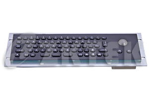 MKT2302T black 293mm x 87mm metal keyboard for touchscreen kiosk machine
