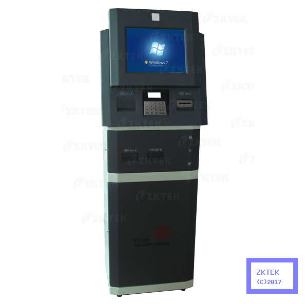 A15 touchscreen payment and invoicing kiosk with cash acceptor, credit and debit card reader, thermal printer, invoice printer and metal EPP