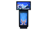 DD7 dual screen floor mount touchscreen digital signages