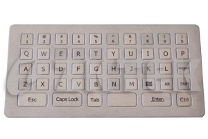 MKB2210 190mm*98mm flat key stainless steel industrial metal keyboard
