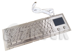 MKD2752 372.0x102.0mm kiosk metal keyboard with touchpad and Cherry mechanic key switch