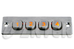 MKF2016 116.0mm x 27.0mm industrial stainless steel metal function key(side key)