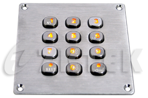 MKP2083A 83 mm x 83 mm industrial metal keypad