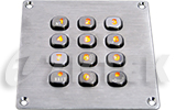 MKP2083A 83 mm x 83 mm industrial metal keypad