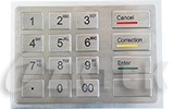 MKP2145A 145 mm x 100 mm EU style industrial metal keypad