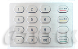 MKP2145B 145 mm x 100 mm EU style industrial metal keypad