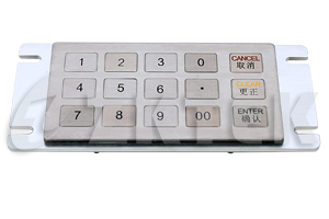 MKP2150 150 mm x 74 mm flat keytop industrial metal keypad