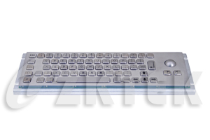 MKT2652 320.0mm x 105.0mm Compact Metal Keyboard with Trackball