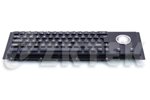 MKT2752T 372.0x102.0mm black metal keyboard with trackball made of Cherry mechanic key switch for kiosk