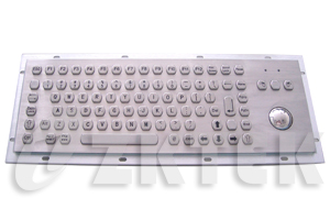 MKTF2665S hexagon 392.0mm x 135.0mm metal keyboard with trackball, fucntion keys