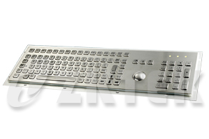MKTNF2695 478 mm x 135 mm metal keyboard with trackball, fucntion keys and numeric keypad