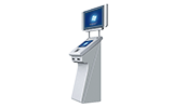 TD14 dual screen visitor self service kiosk