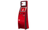 TD6 dual screen self service touchscreen ticket payment kiosk with cash acceptor, NFC/RFID, credit card reader and metal EPP keypad