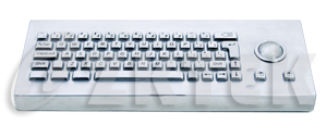 MDT2752 392.0mm x 150.0mm x 48.0mm desktop metal keyboard with trackball made of Cherry mechanic key